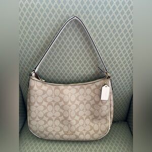 Coach Beige Signature Shoulder Bag